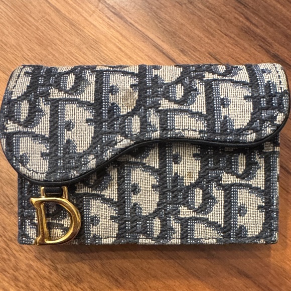 Dior Blue and Cream Monogram Card holder - Picture 1 of 8